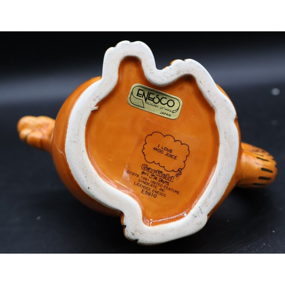 Vintage 1981 Enesco Garfield I Love Moo Juice Ceramic Creamer - Picture 7 of 9